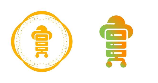 icono de vector de computación en la nube