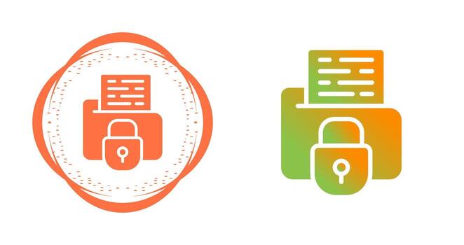 Secure Folder Vector Icon
