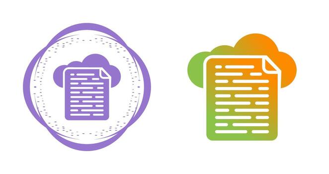 Cloud Data Vector Icon