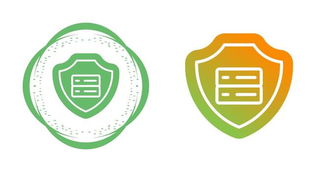 icono de vector de protección de datos