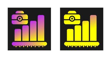 Briefcase with Chart Vector Icon