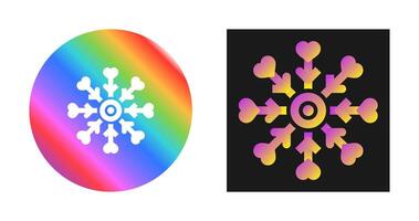 Love snowflake Vector Icon