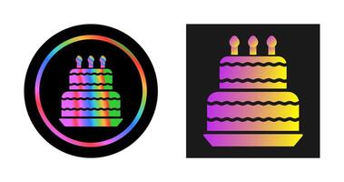 icono de vector de pastel de cumpleaños