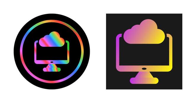 icono de vector de computación de borde