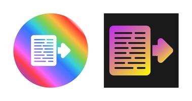 Document Export Vector Icon
