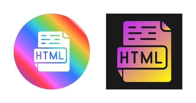 icono de vector html