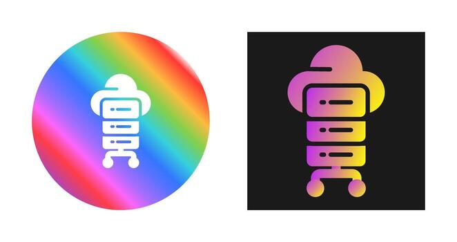 icono de vector de computación en la nube