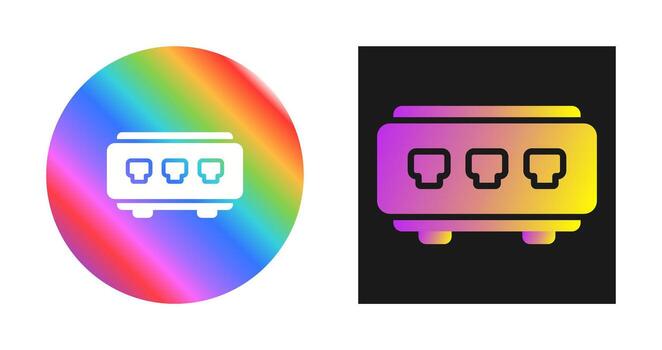 icono de vector de interruptor de red