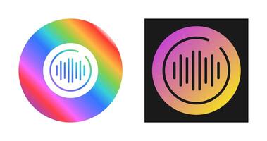 Audio Spectrum Circle Vector Icon