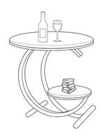 Coffee and tea table with glass and wooden table, Cup of hot tea and tea leaf on the wooden table and the tea plantations background vector
