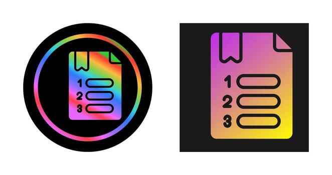 numerado vector icono