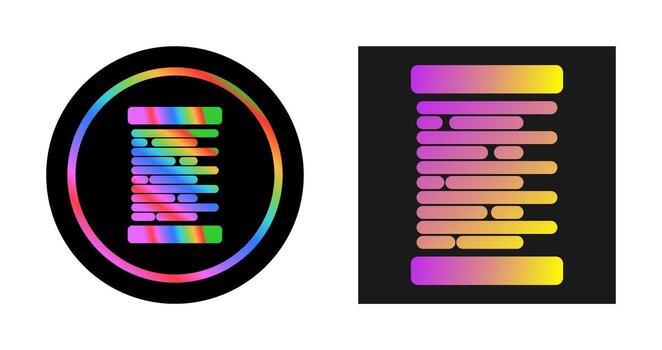 Derecha alineación vector icono