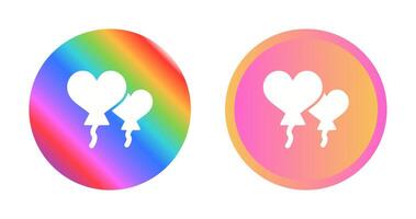 Heart shaped balloons Vector Icon