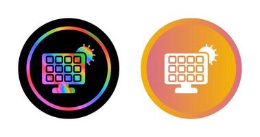 Solar panel charger Vector Icon