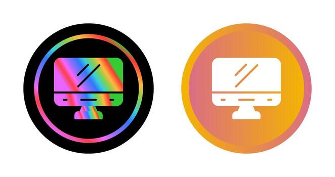 icono de vector de computadora de escritorio