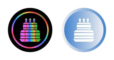 icono de vector de pastel de cumpleaños