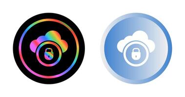 icono de vector de seguridad en la nube