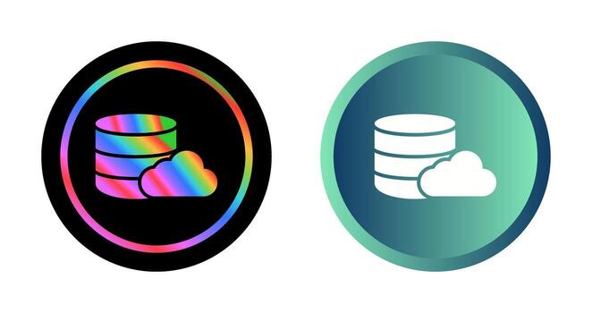icono de vector de base de datos en la nube