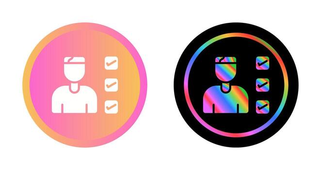 usuario pruebas vector icono