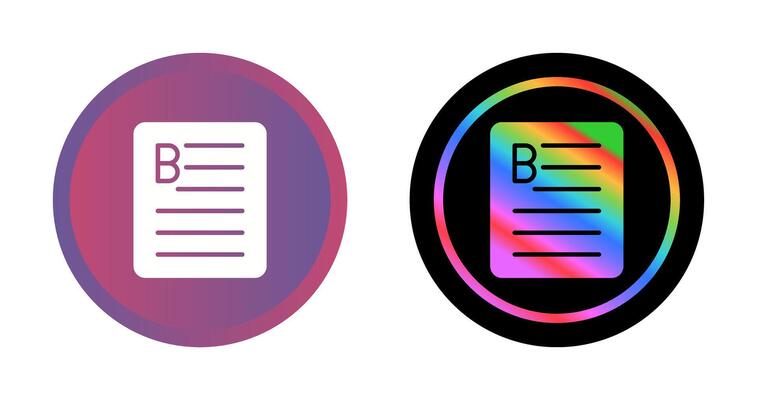 Document Bold Vector Icon