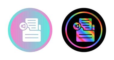 Document Insert Audio Vector Icon