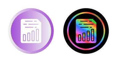 Document Insert Chart Vector Icon