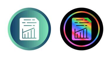 Document Insert Graph Vector Icon