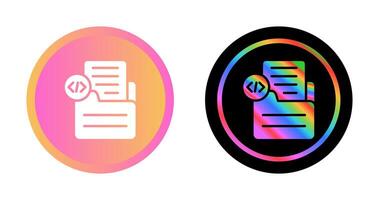Document Insert Code Vector Icon