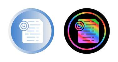 Document Insert Emoji Vector Icon