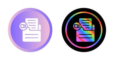 Document Insert Video Vector Icon