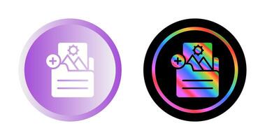 Document Insert Image Vector Icon