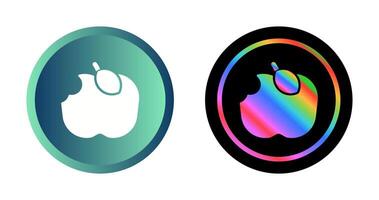 Apple Eaten Vector Icon