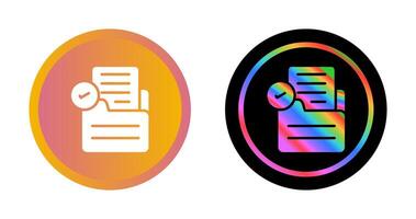 Document Check Vector Icon