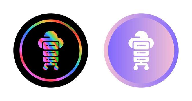 icono de vector de computación en la nube