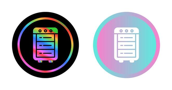 servidor estante vector icono