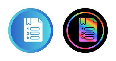 numerado vector icono