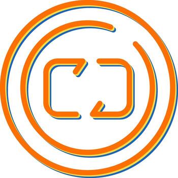 repetir circulo vector icono