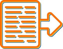 Document Export Vector Icon