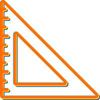 icono de vector de regla triangular