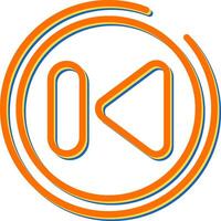 Previous Track Button Vector Icon