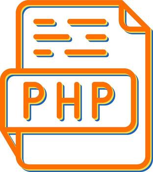 icono de vector de php