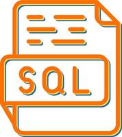 icono de vector de sql