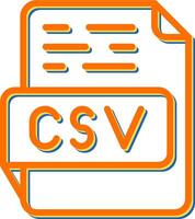 icono de vector csv