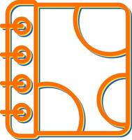 Notebook with Decorative Vector Icon