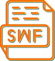 icono de vector de swf