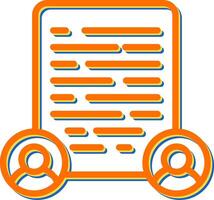 Document Collaboration Vector Icon