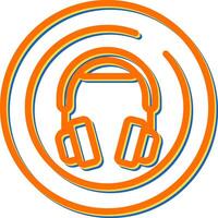 Headphones Circle Vector Icon