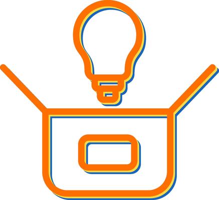 Think Outside The Box Vector Icon