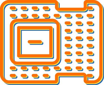 icono de vector de procesador