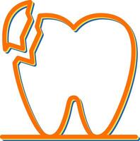 Broken Teeth Vector Icon